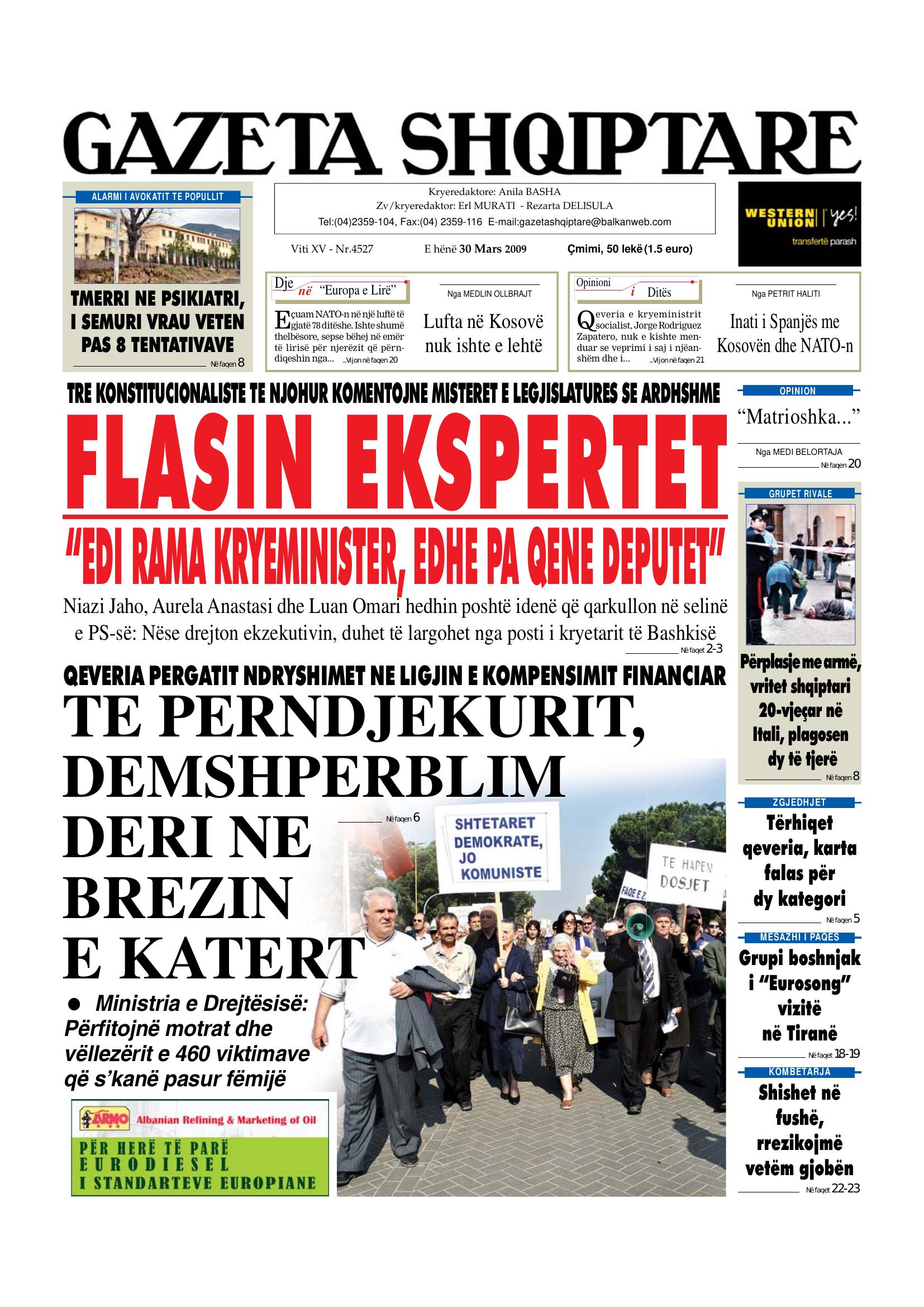 Gazeta Shqiptare 2009-03-30